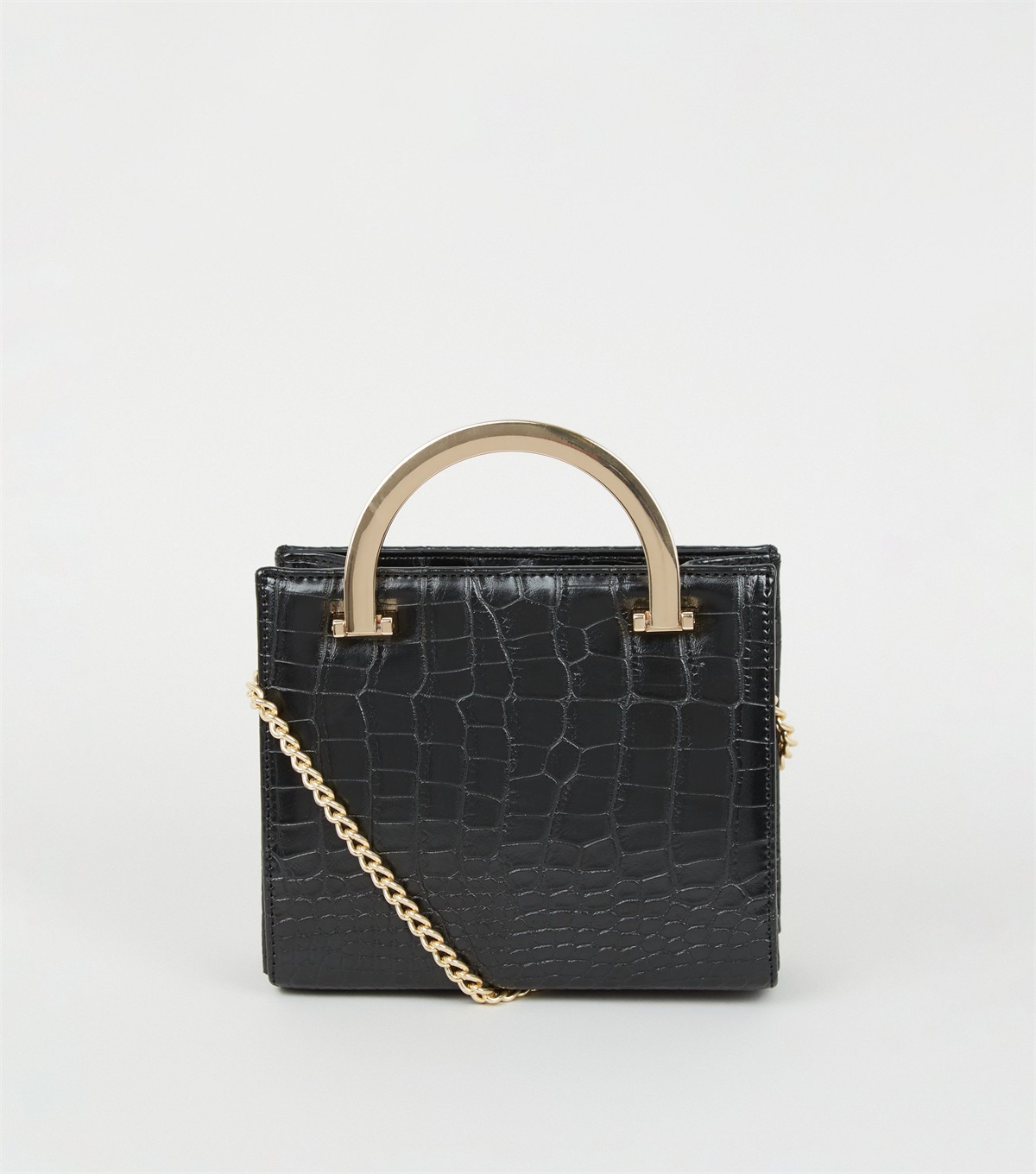 PZB26070 black-faux-croc-mini-shoulder-bag