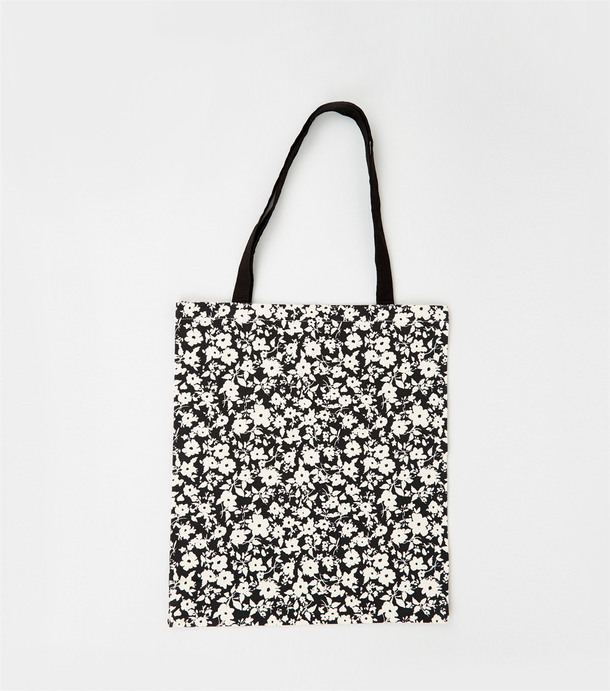 PZB26090 black-floral-print-canvas-bag