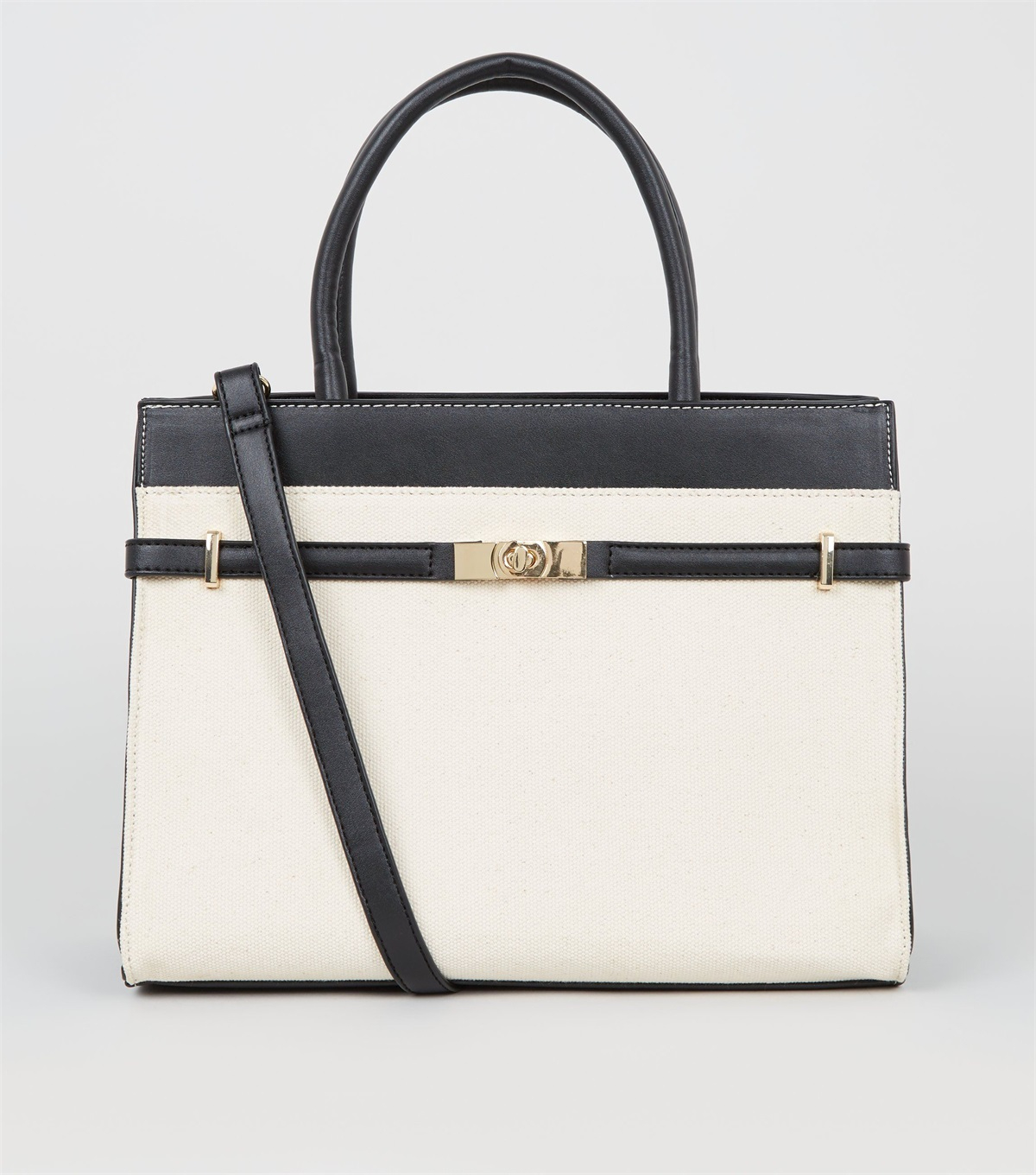 PZB260243 stone-canvas-leather-look-tote-bag