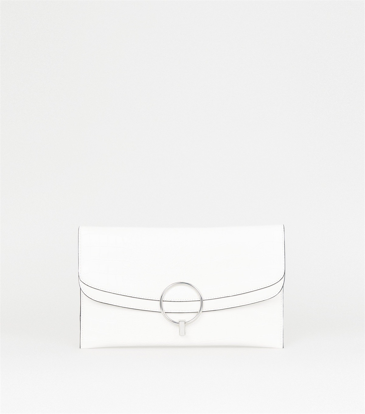 PZB260259 white-faux-croc-ring-front-clutch-bag