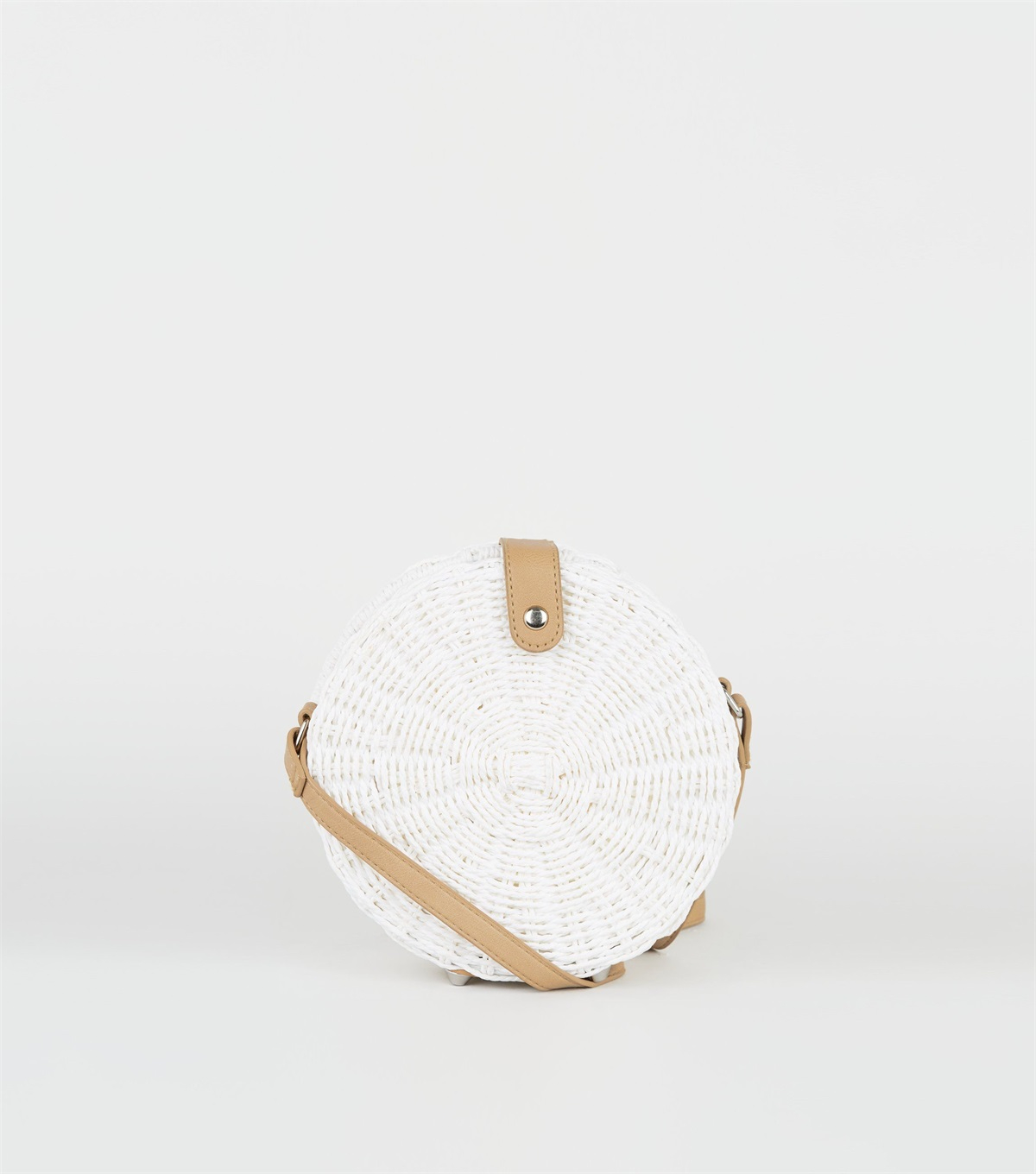 PZB260273 white-straw-effect-round-shoulder-bag