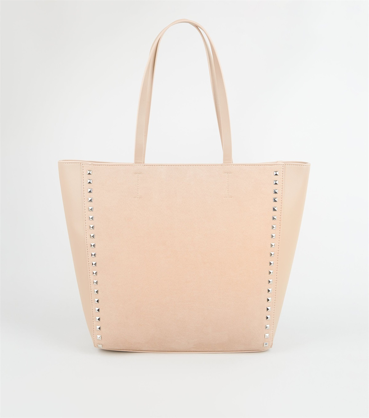 PZB2602112 pale-pink-leather-look-stud-trim-tote-bag
